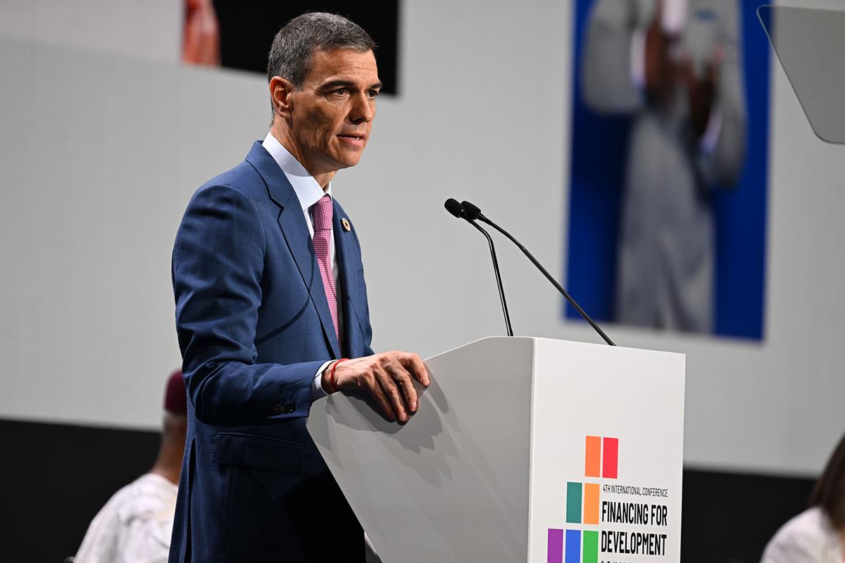 30/06/2025. Primera jornada de la 4ª Conferencia de Financiación al Desarrollo de Naciones Unidas. El presidente del Gobierno, Pedro Sánchez...