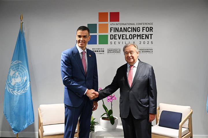 El presidente del Gobierno con el secretario general de Naciones Unidas, António Guterres