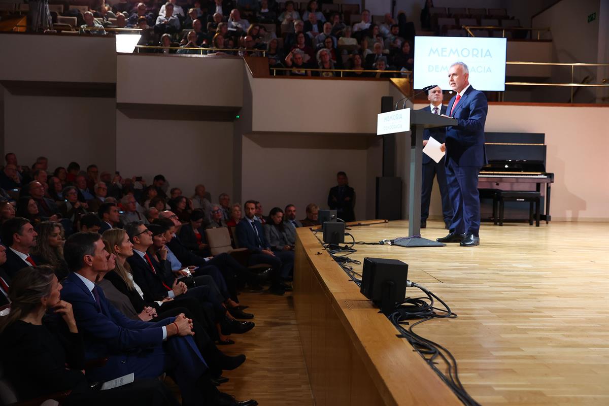 Intervenci&oacute;n del ministro de Pol&iacute;tica Territorial y Memoria Democr&aacute;tica, &Aacute;ngel V&iacute;ctor Torres