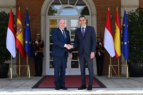 1/06/2026. Pedro Sánchez recibe al Príncipe Alberto II de Mónaco. El presidente del Gobierno, Pedro Sánchez, recibe al príncipe soberano del...