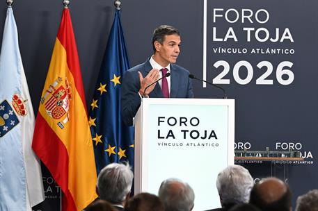 Pedro Sánchez interviene en la inauguración del Foro La Toja-Vínculo Atlántico