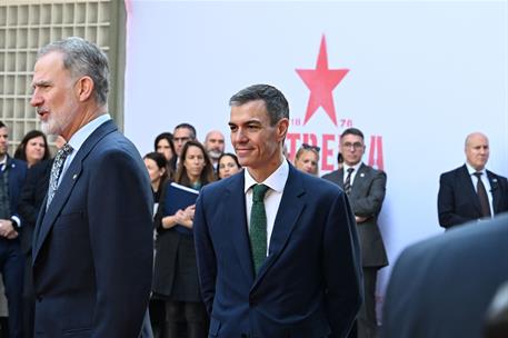 2/03/2026. Sánchez asiste a la inauguración del'GSMA Mobile World Congress Barcelona 2026'. El rey Felipe VI y el presidente del Gobierno, P...