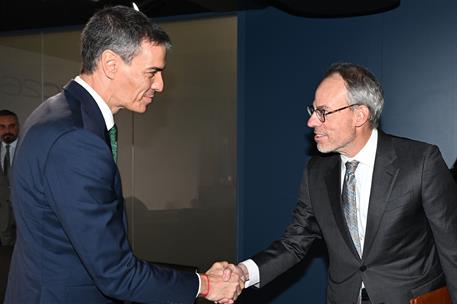 2/03/2026. Sánchez asiste a la inauguración del'GSMA Mobile World Congress Barcelona 2026'. El presidente del Gobierno, Pedro Sánchez, y el ...