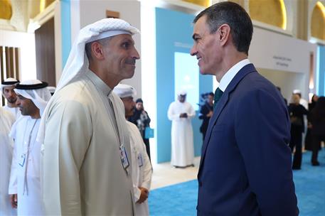 3/02/2026. Pedro Sánchez participa en la Cumbre Mundial de Gobiernos en Dubái. Un momento del encuentro del presidente del Gobierno, Pedro S...