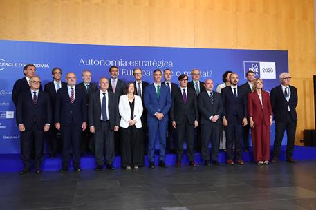 3/06/2026. Pedro Sánchez clausura la 41ª Reunión del Cercle d'Economia 2026. El presidente del Gobierno, Pedro Sánchez, junto al presidente ...