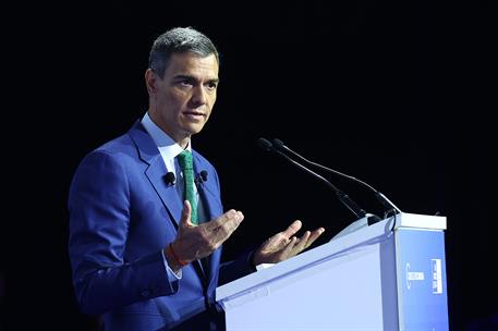 3/06/2026. Pedro Sánchez clausura la 41ª Reunión del Cercle d'Economia 2026. El presidente del Gobierno, Pedro Sánchez, durante su intervenc...