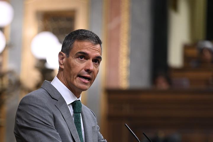 3/09/2026. Pedro Sánchez appears before the Lower House of Parliament. The President of the Government of Spain, Pedro Sánchez, is appearing...