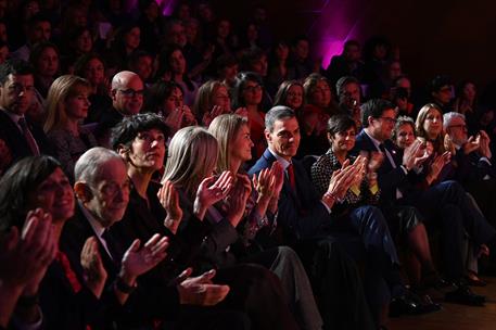 4/03/2026. Pedro Sánchez clausura el acto institucional con motivo del Día Internacional de las Mujeres. El presidente del Gobierno, Pedro S...