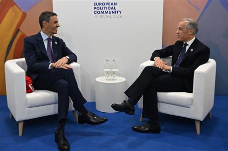 4/05/2026. Pedro Sánchez viaje a Armenia. El presidente del Gobierno, Pedro Sánchez, mantiene un encuentro bilateral con el primer ministro ...
