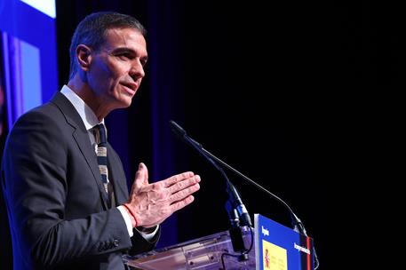 5/02/2026. Pedro Sánchez clausura el VIII Congreso Nacional de Industria. El presidente del Gobierno, Pedro Sánchez, durante su intervención...
