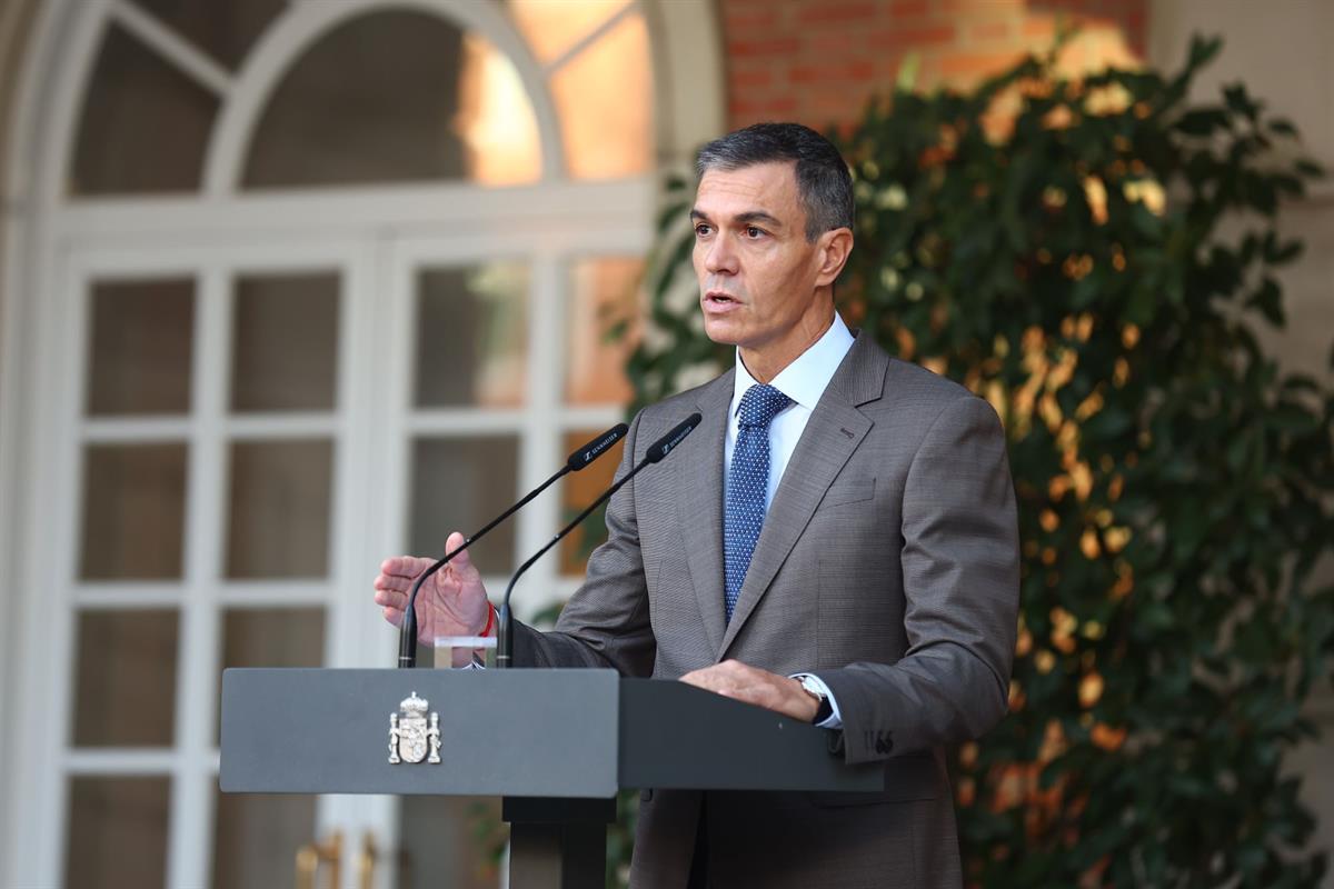 5/10/2026. Pedro Sánchez announces the calling of general elections for November 29th. The President of the Government of Spain, Pedro Sánch...