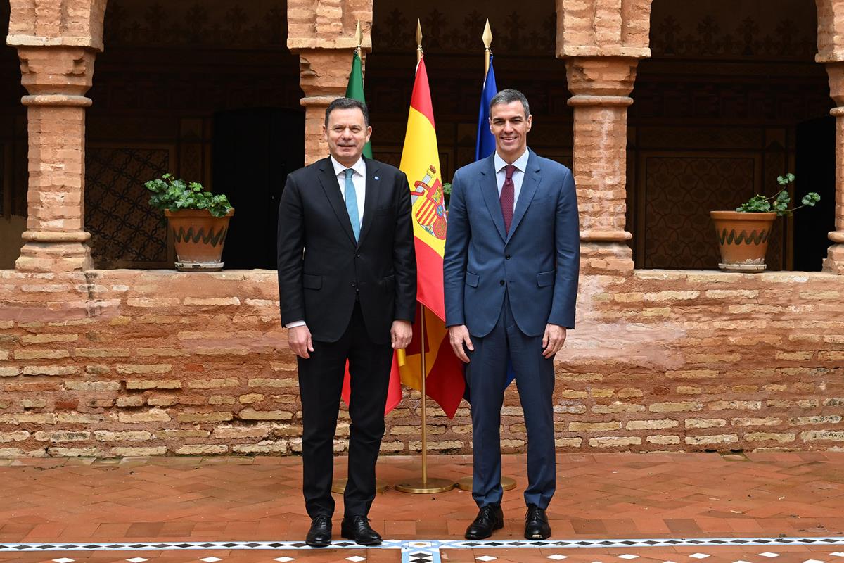 6/03/2026. XXXVI Cumbre Hispano-Portuguesa. El presidente del Gobierno, Pedro Sánchez, y el primer ministro de Portugal, Luís Montenegro, en...