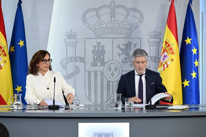 6/05/2026. Rueda de prensa tras la reunión de seguimiento de la situación de la embarcación 'MV Hondius'. La ministra de Sanidad, Mónica Gar...
