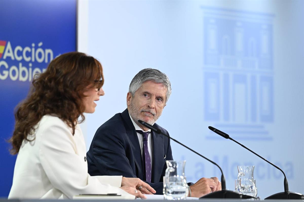 6/05/2026. Rueda de prensa tras la reunión de seguimiento de la situación de la embarcación 'MV Hondius'. La ministra de Sanidad, Mónica Gar...