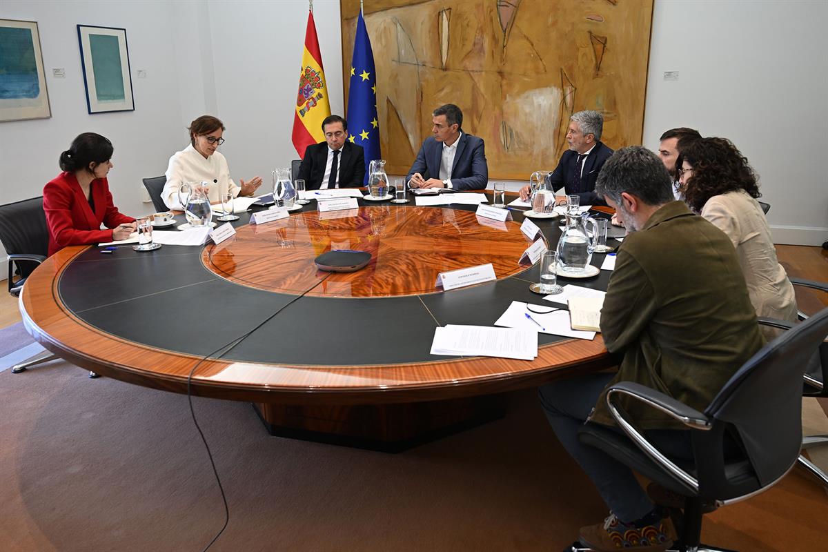 6/05/2026. Reunión de seguimiento del MV Hondius. El presidente del Gobierno, Pedro Sánchez, preside la reunión sobre la solicitud de la Org...