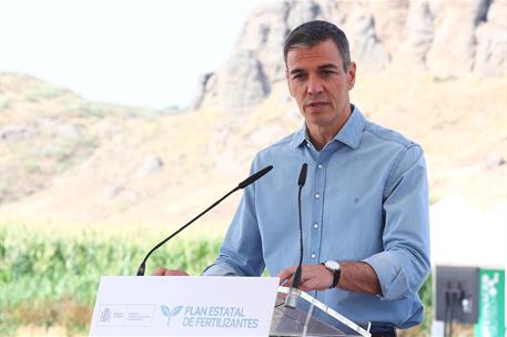 6/07/2026. Pedro Sánchez presenta el Plan Estatal de Fertilizantes. El presidente del Gobierno, Pedro Sánchez, presenta el Plan Estatal de F...
