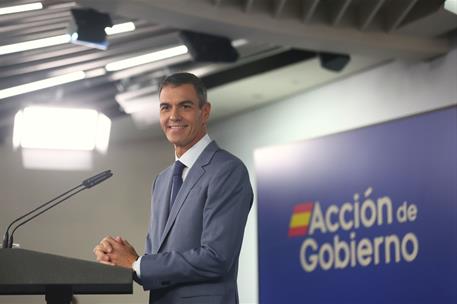 6/10/2026. Pedro Sánchez comparece tras el Consejo de Ministros. El presidente del Gobierno detalla los acuerdos alcanzados en la reunión de...
