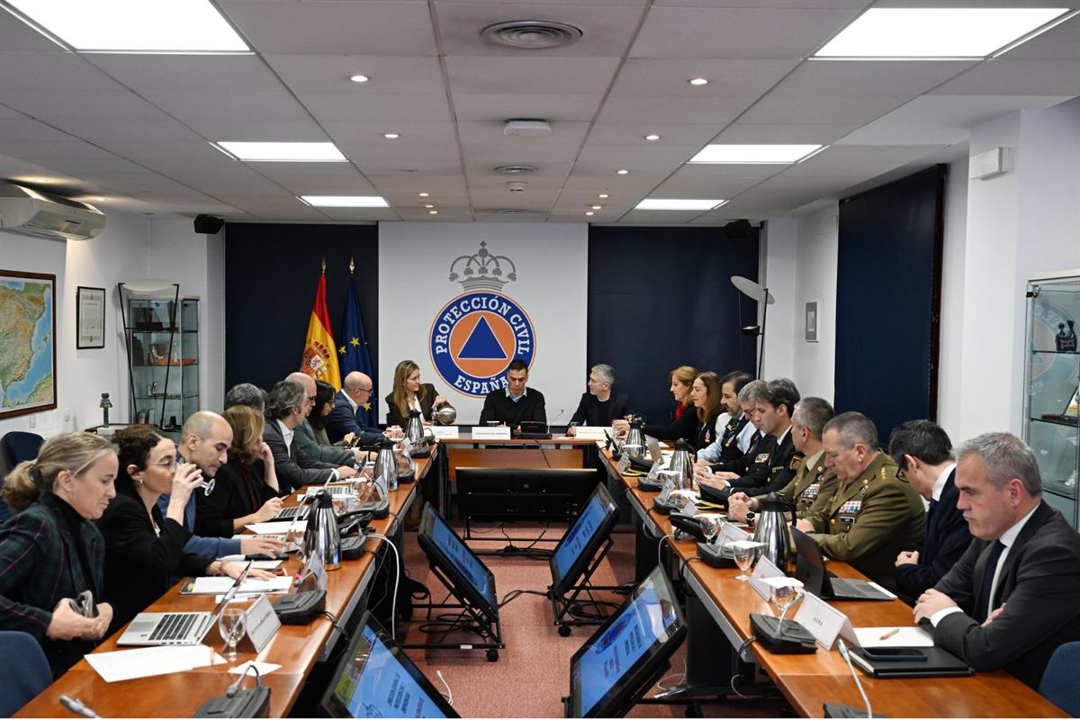 7/02/2026. Pedro Sánchez visits the General Directorate of Civil Protection and Emergencies. The President of the Government of Spain, Pedro...