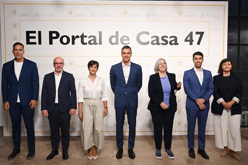 7/09/2026. Pedro Sánchez closes the presentation of the CASA47 portal. The President of the Government of Spain, Pedro Sánchez, together wit...