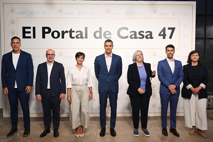 7/09/2026. Pedro Sánchez closes the presentation of the CASA47 portal. The President of the Government of Spain, Pedro Sánchez, together wit...