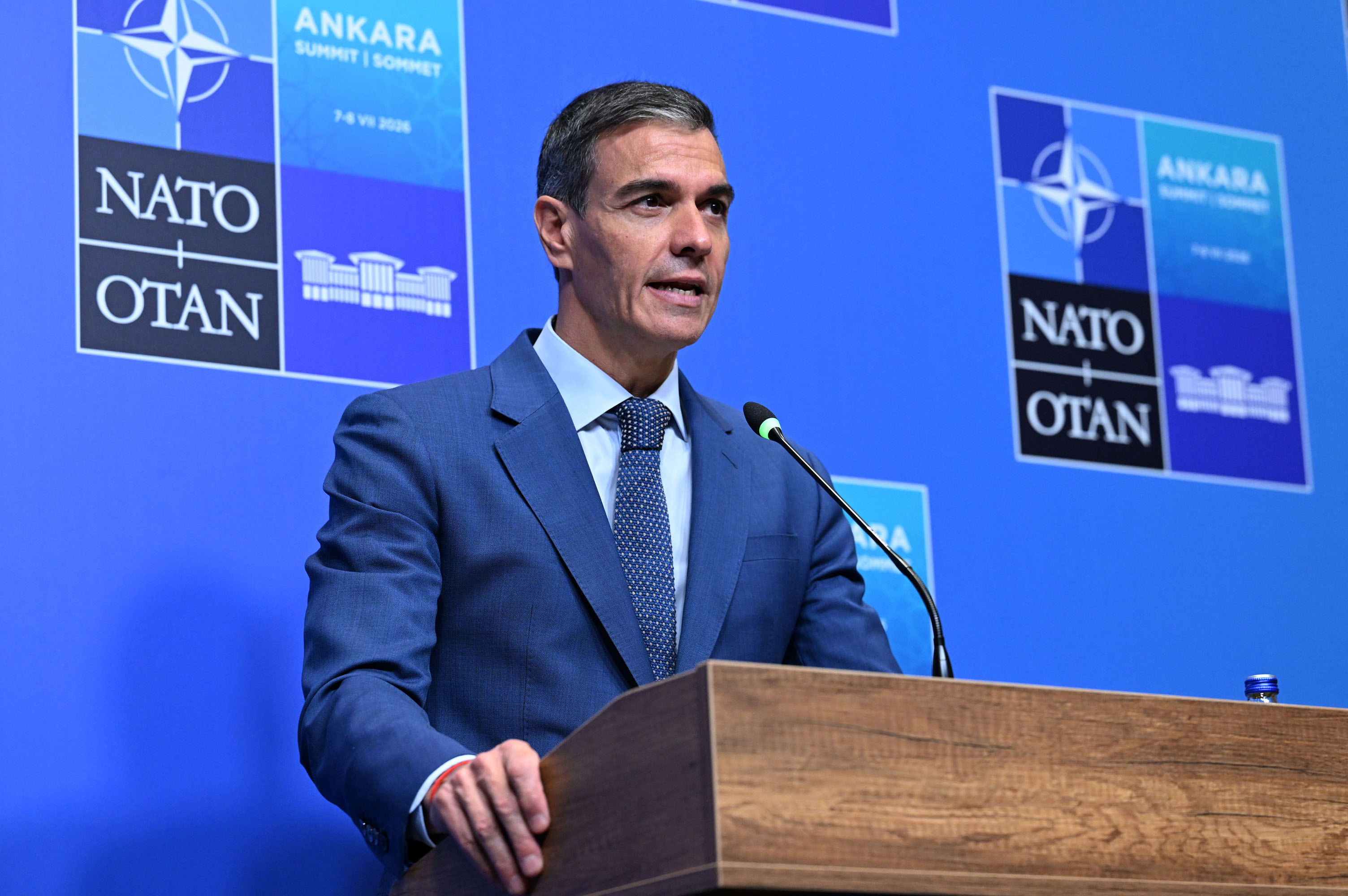 8/07/2026. Pedro Sánchez participa en la reunión de jefes de Estado y de Gobierno del Consejo de la OTAN. El presidente del Gobierno, Pedro ...