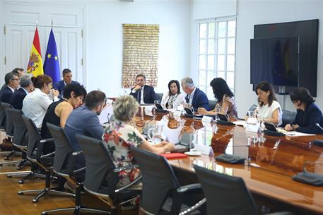 8/09/2026. Pedro Sánchez chairs the Government's follow-up meeting on the situation in Ceuta. The President of the Government of Spain, Pedr...