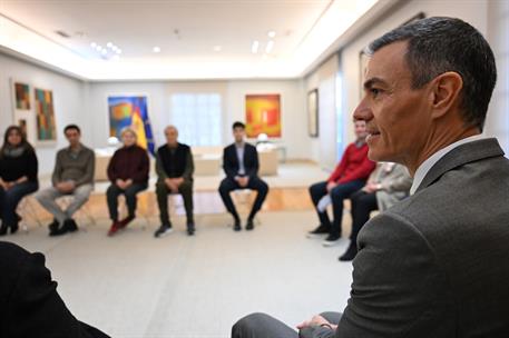 9/01/2026. Meeting with representatives of associations of victims of sexual abuse in the Church. The President of the Government of Spain, ...