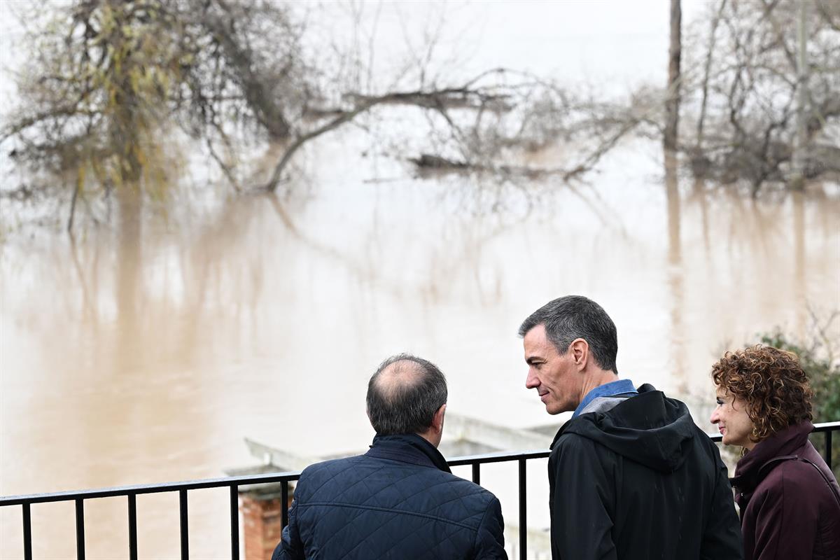 9/02/2026. Pedro Sánchez visits the areas affected by the storms in Andalusia (Jaén). The President of the Government of Spain, Pedro Sánche...