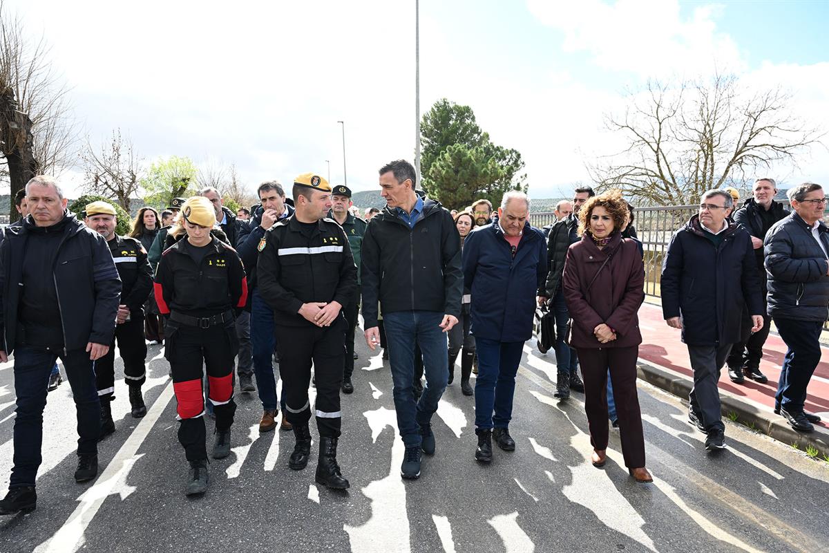 9/02/2026. Pedro Sánchez visits areas affected by storms in Andalusia. The President of the Government of Spain, Pedro Sánchez, during his v...