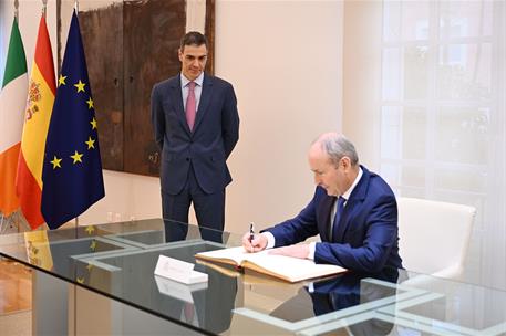 10/03/2026. Sanchez primer ministro Irlanda. El presidente del Gobierno, Pedro Sánchez, junto al primer ministro de Irlanda, Micheál Martin.