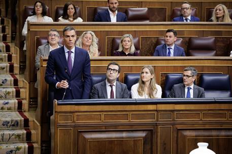 10/06/2026. Pedro Sánchez asiste a la sesión de control al Gobierno. El presidente del Gobierno, Pedro Sánchez, en un momento de su interven...