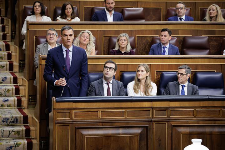 10/06/2026. Pedro Sánchez asiste a la sesión de control al Gobierno. El presidente del Gobierno, Pedro Sánchez, en un momento de su interven...