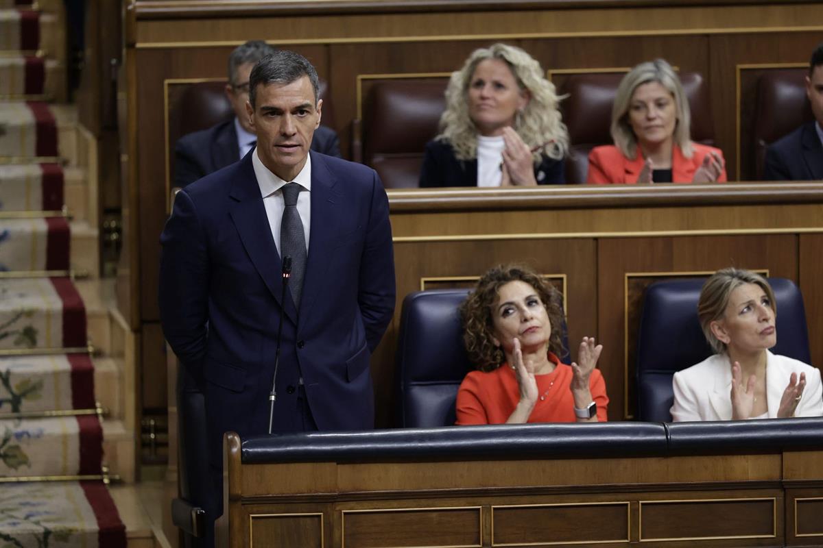 11/02/2026. Pedro Sánchez attends the Government Control Session. The President of the Government of Spain, Pedro Sánchez, during one of his...