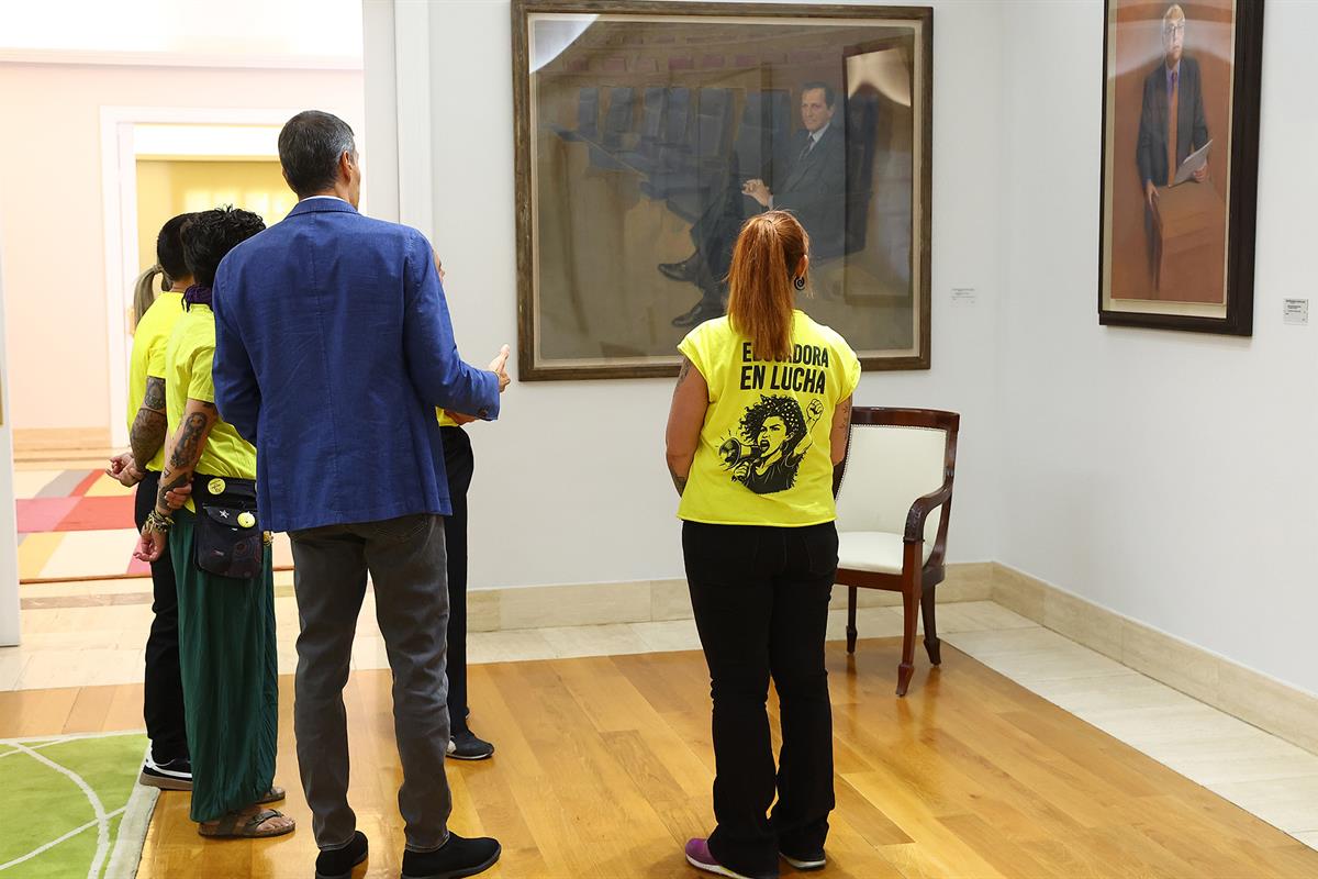 11/09/2026. Pedro Sánchez recibe a representantes de la Plataforma Laboral de Escuelas Infantiles. El presidente del Gobierno, Pedro Sánchez...