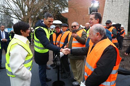 12/01/2026. Pedro Sánchez attends the demolition work at the Campamento barracks. The President of the Government of Spain, Pedro Sánchez, g...