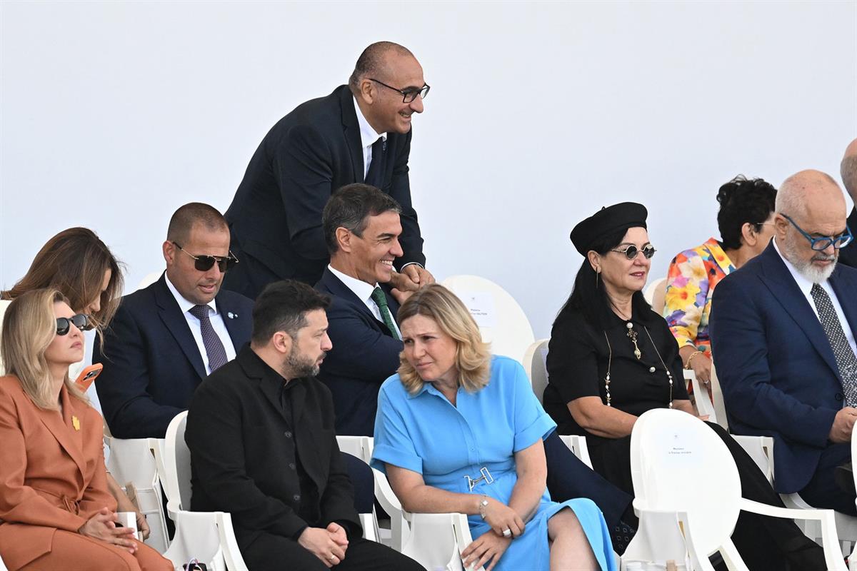 14/07/2026. Pedro Sánchez attends the military parade in Paris to mark France's National Day. The President of the Government of Spain, Pedr...