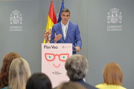 14/09/2026. Pedro Sánchez presenta la ampliación del "Plan Veo". El presidente del Gobierno, Pedro Sánchez, clausura el acto de presentación...
