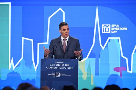 15/01/2026. Pedro Sánchez clausura el Foro Internacional 'Spain Investors Day'. Pedro Sánchez clausura el Foro Internacional 'Spain Investors Day'