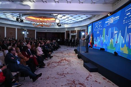 15/01/2026. Pedro Sánchez clausura el foro 'Spain Investors Day'. El presidente del Gobierno, Pedro Sánchez, interviene en el foro.
