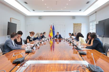 15/09/2026. Pedro Sánchez preside la reunión de seguimiento del Ejecutivo sobre la situación en Ceuta. El presidente del Gobierno, Pedro Sán...