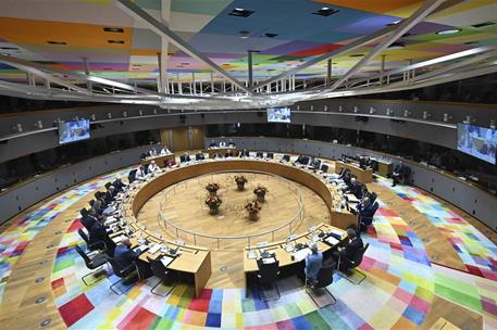 15/10/2026. Pedro Sánchez acude a la reunión del Consejo Europeo. Primera sesión de trabajo del Consejo Europeo.