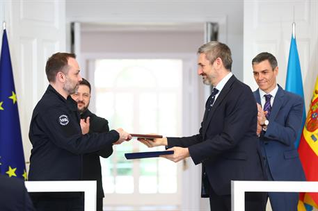 18/03/2026. Pedro Sánchez receives the President of Ukraine, Volodymyr Zelensky. The President of the Government of Spain, Pedro Sánchez, an...