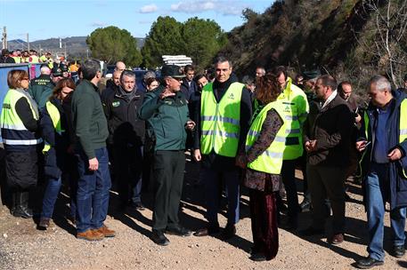19/01/2026. El presidente visita la zona afectada por el accidente ferroviario de Adamuz (Córdoba). El presidente del Gobierno, Pedro Sánche...