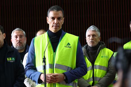 19/01/2026. El presidente visita la zona afectada por el accidente ferroviario de Adamuz (Córdoba). El presidente del Gobierno, Pedro Sánche...