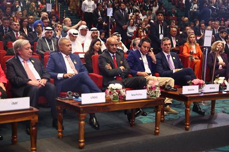19/02/2026. Pedro Sánchez Global AI India. El presidente del Gobierno, Pedro Sánchez, asiste a la ceremonia inaugural de la Global AI Impact...