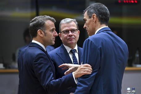 19/06/2026. Pedro Sánchez participa en la reunión del Consejo Europeo en Bruselas. El presidente del Gobierno, Pedro Sánchez, a su llegada a...