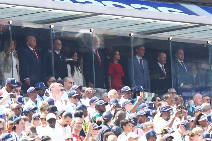 19/07/2026. Pedro Sánchez attends the World Cup final. The President of the Government of Spain, Pedro Sánchez, attends the official stand a...