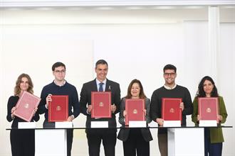 El presidente del Gobierno durante el acto de firma de la declaración sobre el nuevo Estatuto del Estudiantado Universitario
