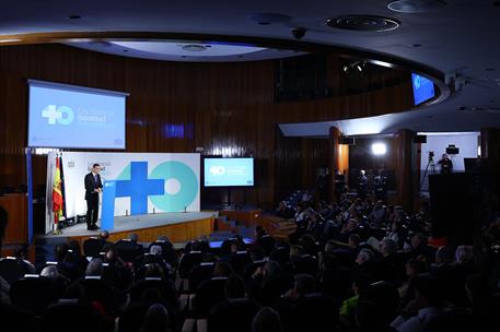 20/04/2026. Pedro Sánchez clausura el acto conmemorativo del 40º aniversario de la Ley General de Sanidad. El presidente del Gobierno, Pedro...