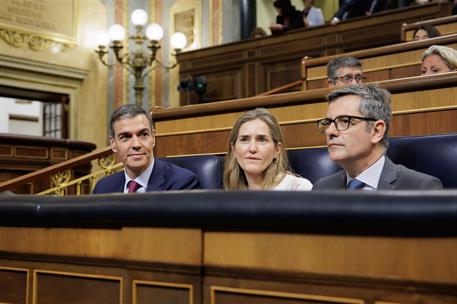 20/05/2026. Pedro Sánchez asiste a la sesión de control al Gobierno. El presidente del Gobierno, Pedro Sánchez, junto a la vicepresidenta te...